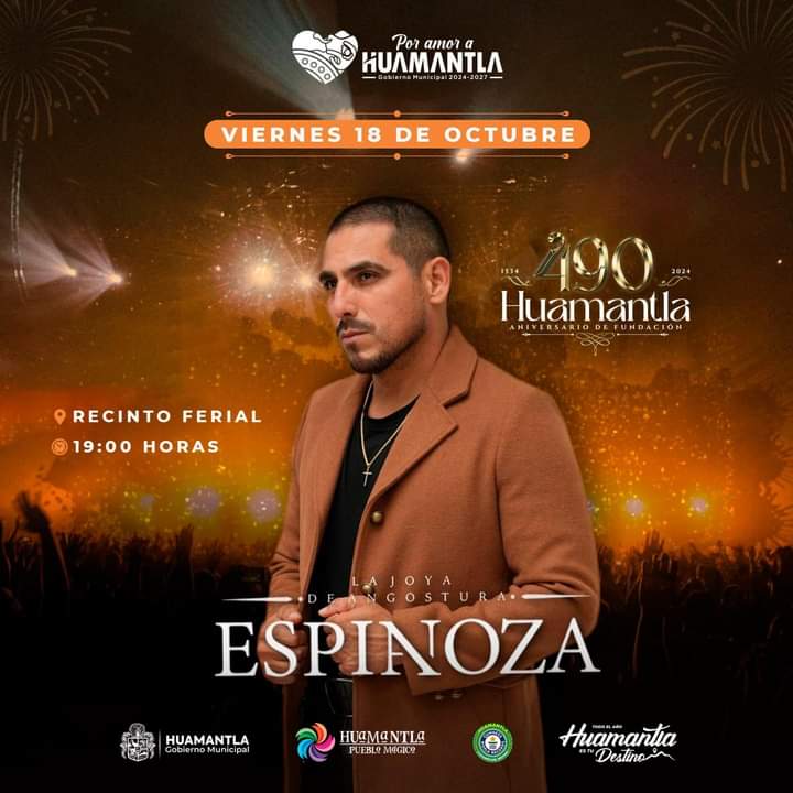 Concierto gratuito de Espinoza Paz en Huamantla se realizará en el recinto ferial